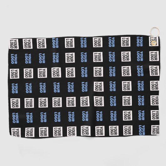 ロゴまたはアップロードしたイメージ | 幾何学的パターン ゴルフタオル (横)