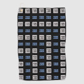 ロゴまたはアップロードしたイメージ | 幾何学的パターン ゴルフタオル (正面)