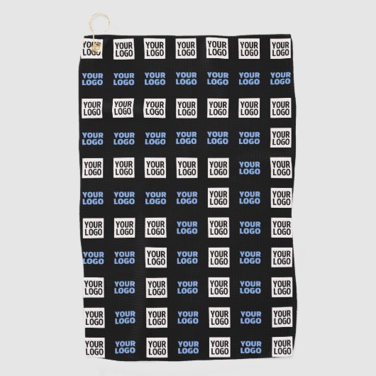 ロゴまたはアップロードしたイメージ | 幾何学的パターン ゴルフタオル (正面)