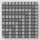 ロゴまたはアップロードしたイメージ | 幾何学的パターン ストーンコースター (正面)