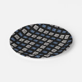 ロゴまたはアップロードしたイメージ | 幾何学的パターン ペーパープレート (アングル)