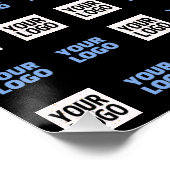 ロゴまたはアップロードしたイメージ | 幾何学的パターン ポスター (コーナー)