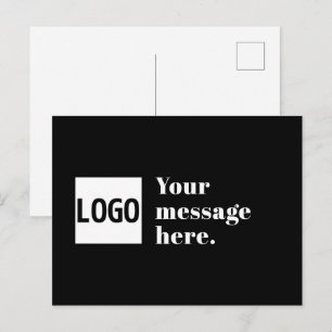 ロゴまたはアップロードした画像と編集可能なレトロなテキスト ポストカード