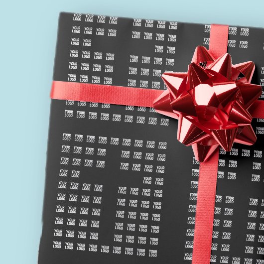 ロゴまたはアップロード画像 | 十字パターン ラッピングペーパー