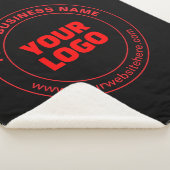 ロゴまたはイメージおよび編集可能文字、赤またはDIY シェルパブランケット (3/4)