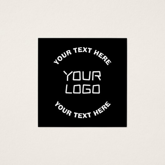 ロゴまたはイメージと編集可能文字 | ブラック&ホワイト (正面)