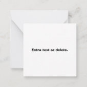 ロゴまたはイメージと編集可能文字 | ブラック&ホワイト ノートカード (裏面)