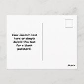 ロゴまたはイメージと編集可能文字 | ブラック&ホワイト ポストカード (裏面)