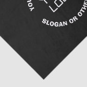 ロゴまたはイメージと編集可能文字 | ブラック&ホワイト 薄葉紙 (詳細)