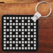 ロゴまたはイメージの繰り返しパタユニークーン キーホルダー (裏面)