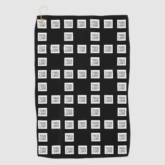 ロゴまたはイメージの繰り返しパタユニークーン ゴルフタオル (正面)