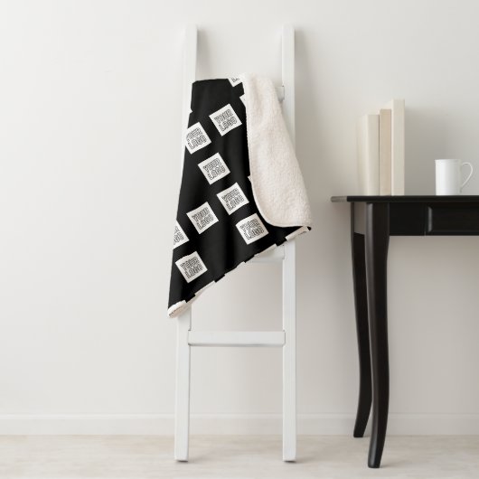 ロゴまたはイメージの繰り返しパタユニークーン シェルパブランケット (インサイチュ)