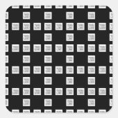 ロゴまたはイメージの繰り返しパタユニークーン スクエアシール (正面)