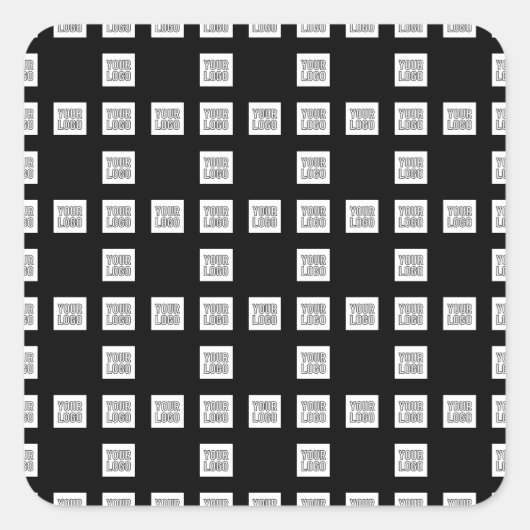 ロゴまたはイメージの繰り返しパタユニークーン スクエアシール (正面)
