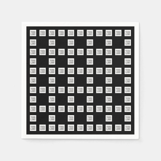 ロゴまたはイメージの繰り返しパタユニークーン スタンダードカクテルナプキン (正面)