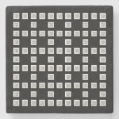 ロゴまたはイメージの繰り返しパタユニークーン ストーンコースター (正面)