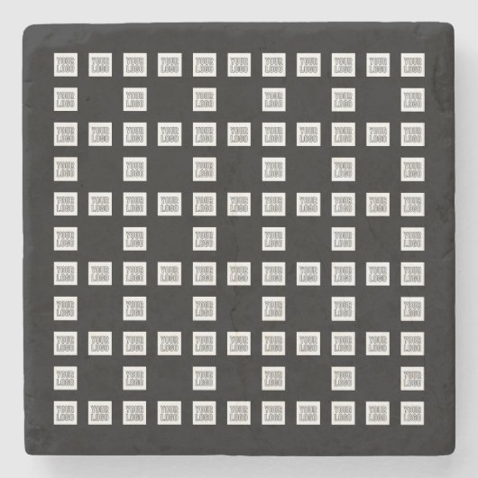 ロゴまたはイメージの繰り返しパタユニークーン ストーンコースター (正面)