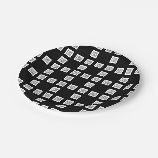 ロゴまたはイメージの繰り返しパタユニークーン ペーパープレート (アングル)