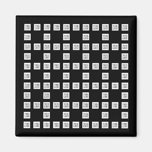 ロゴまたはイメージの繰り返しパタユニークーン マグネット (正面)