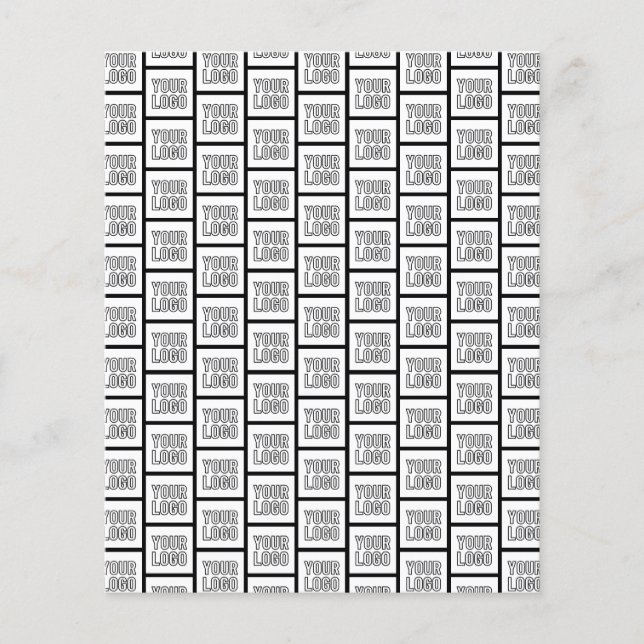 ロゴまたはイメージの繰り返しパターン (正面)