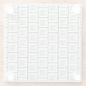 ロゴまたはイメージの繰り返しパターン ガラスコースター (裏面)