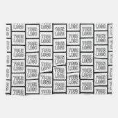 ロゴまたはイメージの繰り返しパターン キッチンタオル (横)