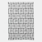 ロゴまたはイメージの繰り返しパターン キッチンタオル (縦)