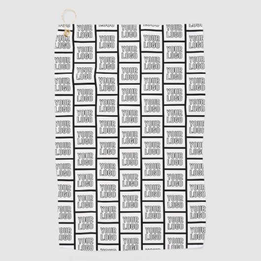 ロゴまたはイメージの繰り返しパターン ゴルフタオル (正面)