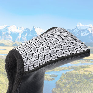 ロゴまたはイメージの繰り返しパターン ゴルフヘッドカバー