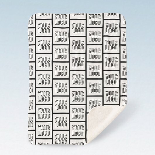 ロゴまたはイメージの繰り返しパターン シェルパブランケット