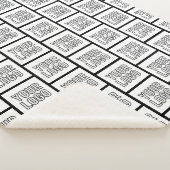 ロゴまたはイメージの繰り返しパターン シェルパブランケット (3/4)