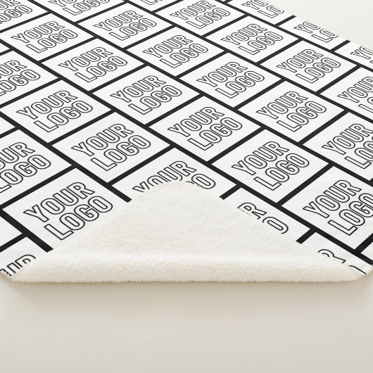 ロゴまたはイメージの繰り返しパターン シェルパブランケット (3/4)