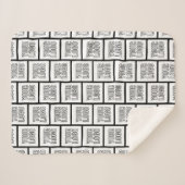 ロゴまたはイメージの繰り返しパターン シェルパブランケット (正面(横))