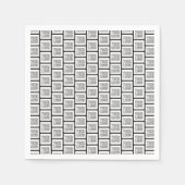 ロゴまたはイメージの繰り返しパターン スタンダードカクテルナプキン (正面)