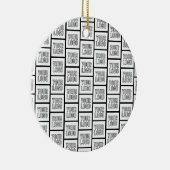 ロゴまたはイメージの繰り返しパターン セラミックオーナメント (右)