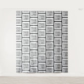 ロゴまたはイメージの繰り返しパターン タペストリー (正面)