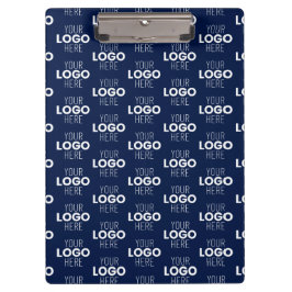 ロゴまたはイメージの繰り返しパターン | ネイビーブルー クリップボード