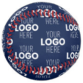 ロゴまたはイメージの繰り返しパターン | ネイビーブルー ソフトボール (正面左)