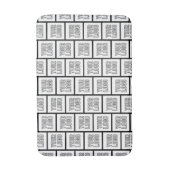 ロゴまたはイメージの繰り返しパターン バスマット (正面縦)