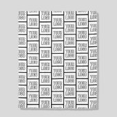 ロゴまたはイメージの繰り返しパターン フリースブランケット