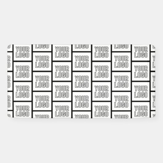 ロゴまたはイメージの繰り返しパターン 横断幕 (横)