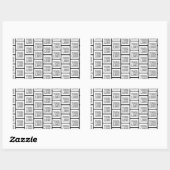 ロゴまたはイメージの繰り返しパターン 長方形シール (シート)