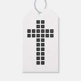 ロゴまたはイメージを使用したクロスパターンの作成 ギフトタグ