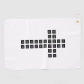 ロゴまたはイメージを使用したクロスパターンの作成 ゴルフタオル (横)