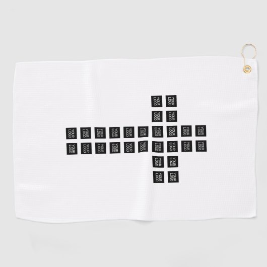 ロゴまたはイメージを使用したクロスパターンの作成 ゴルフタオル (横)