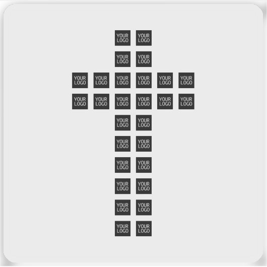 ロゴまたはイメージを使用したクロスパターンの作成 シール (正面)