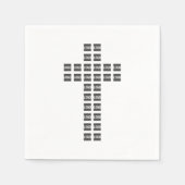 ロゴまたはイメージを使用したクロスパターンの作成 スタンダードカクテルナプキン (正面)