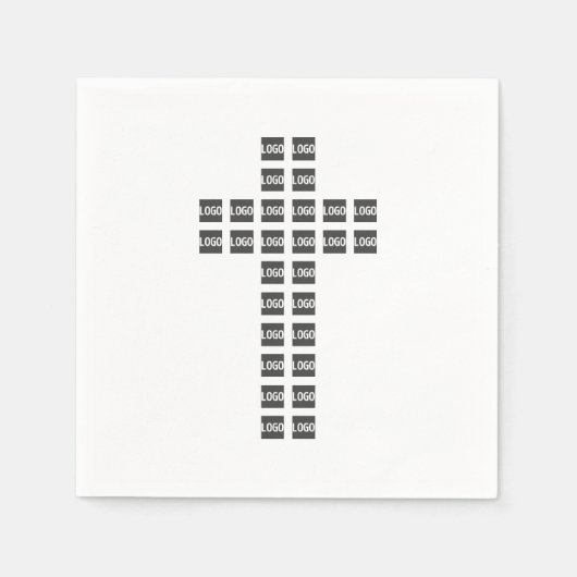 ロゴまたはイメージを使用したクロスパターンの作成 スタンダードカクテルナプキン (正面)