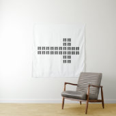 ロゴまたはイメージを使用したクロスパターンの作成 タペストリー (インサイチュ(横))