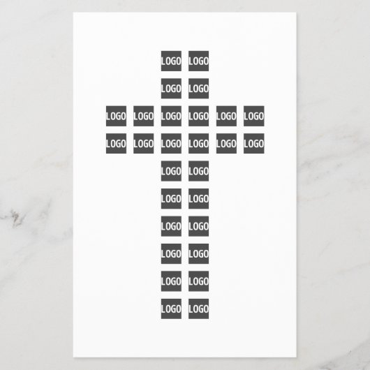 ロゴまたはイメージを使用したクロスパターンの作成 チラシ (正面)